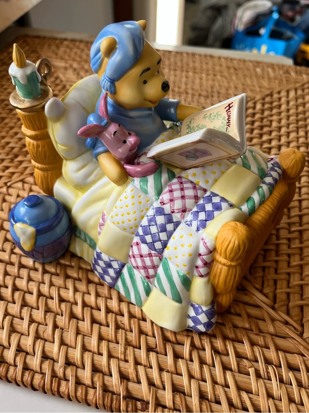 Vtg Winnie The Pooh Piglet Reading Bedtime Story Nightlight Disney Store 90s - Picture 3 of 12